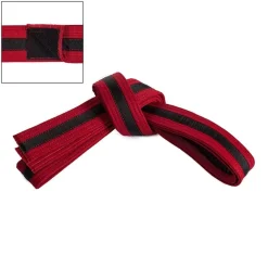 Adjustable Black Striped Belt