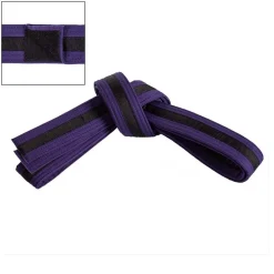 Adjustable Black Striped Belt