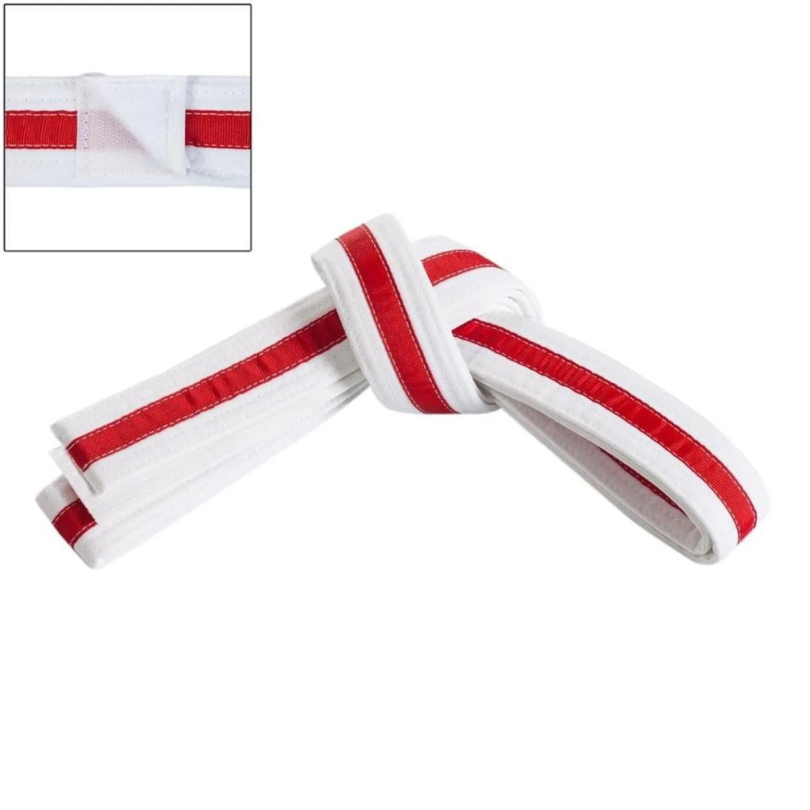 Adjustable Striped White Belt