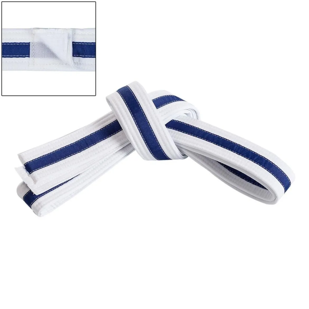 Adjustable Striped White Belt