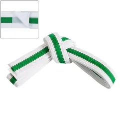 Adjustable Striped White Belt