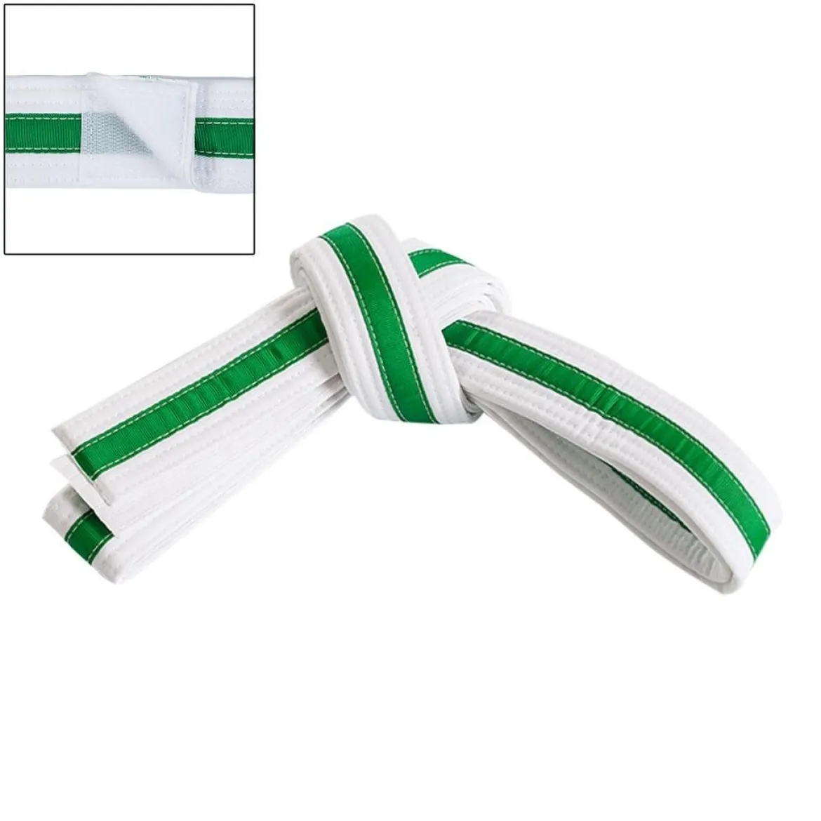 Adjustable Striped White Belt