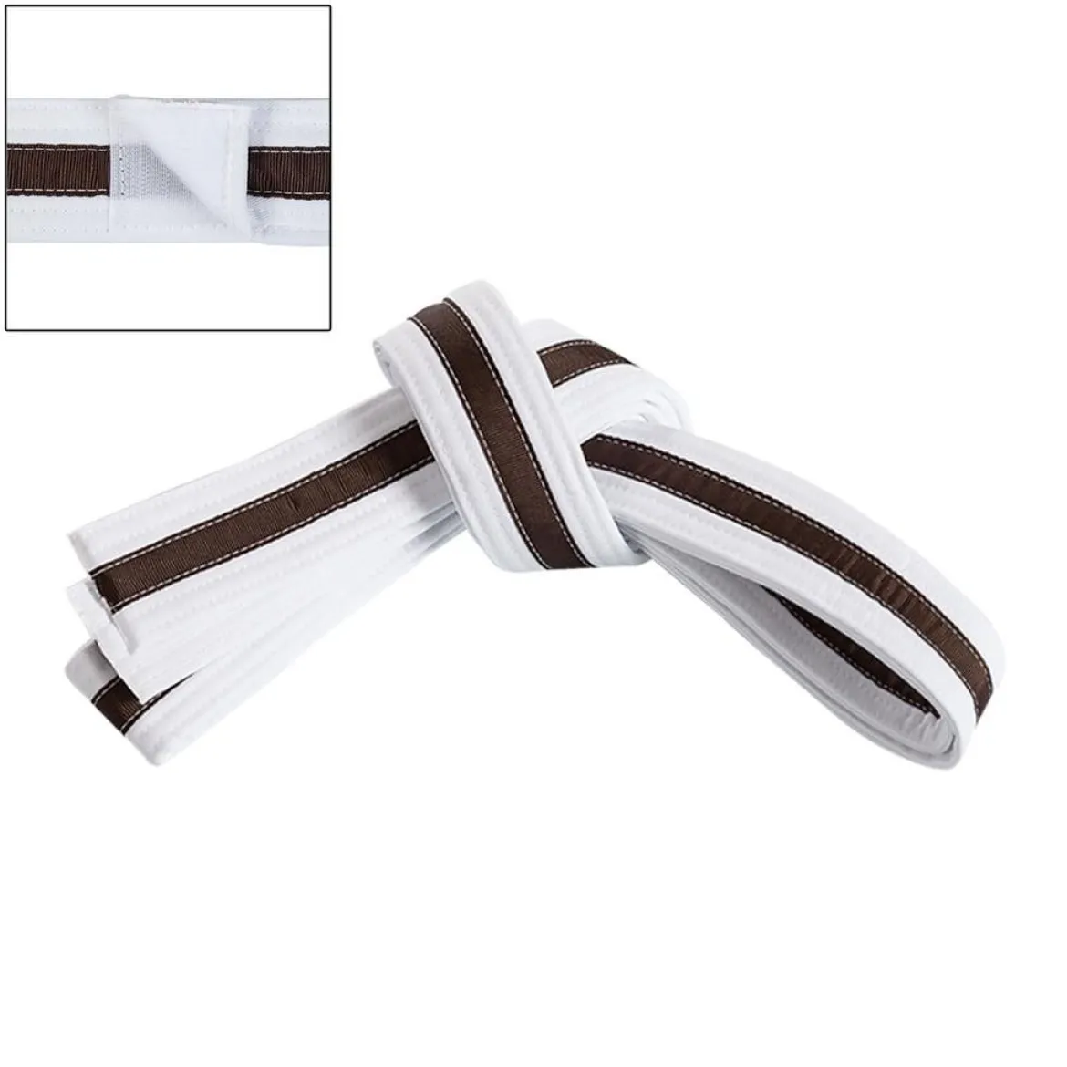 Adjustable Striped White Belt