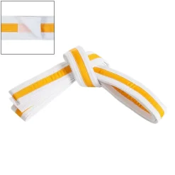 Adjustable Striped White Belt