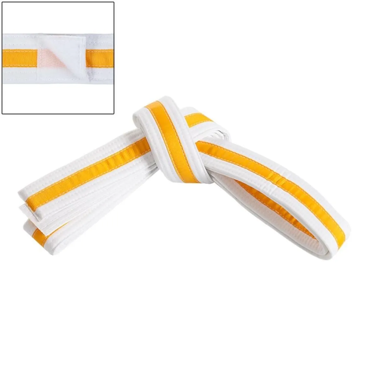 Adjustable Striped White Belt