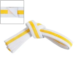 Adjustable Striped White Belt