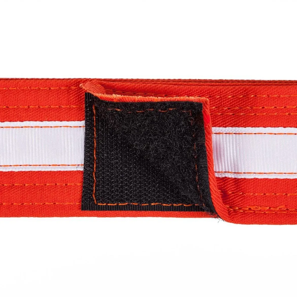 Adjustable White Striped Belt