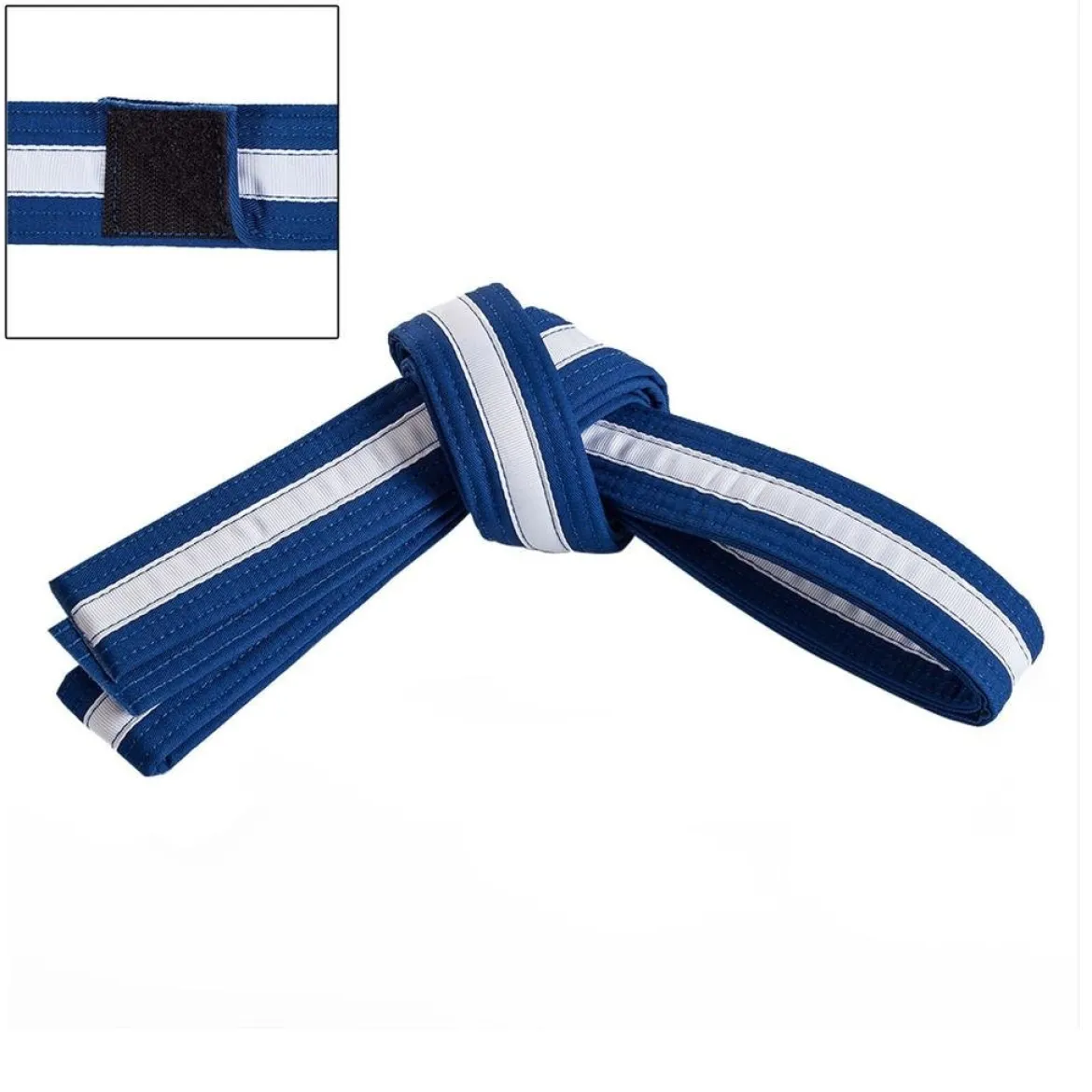 Adjustable White Striped Belt