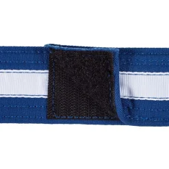 Adjustable White Striped Belt