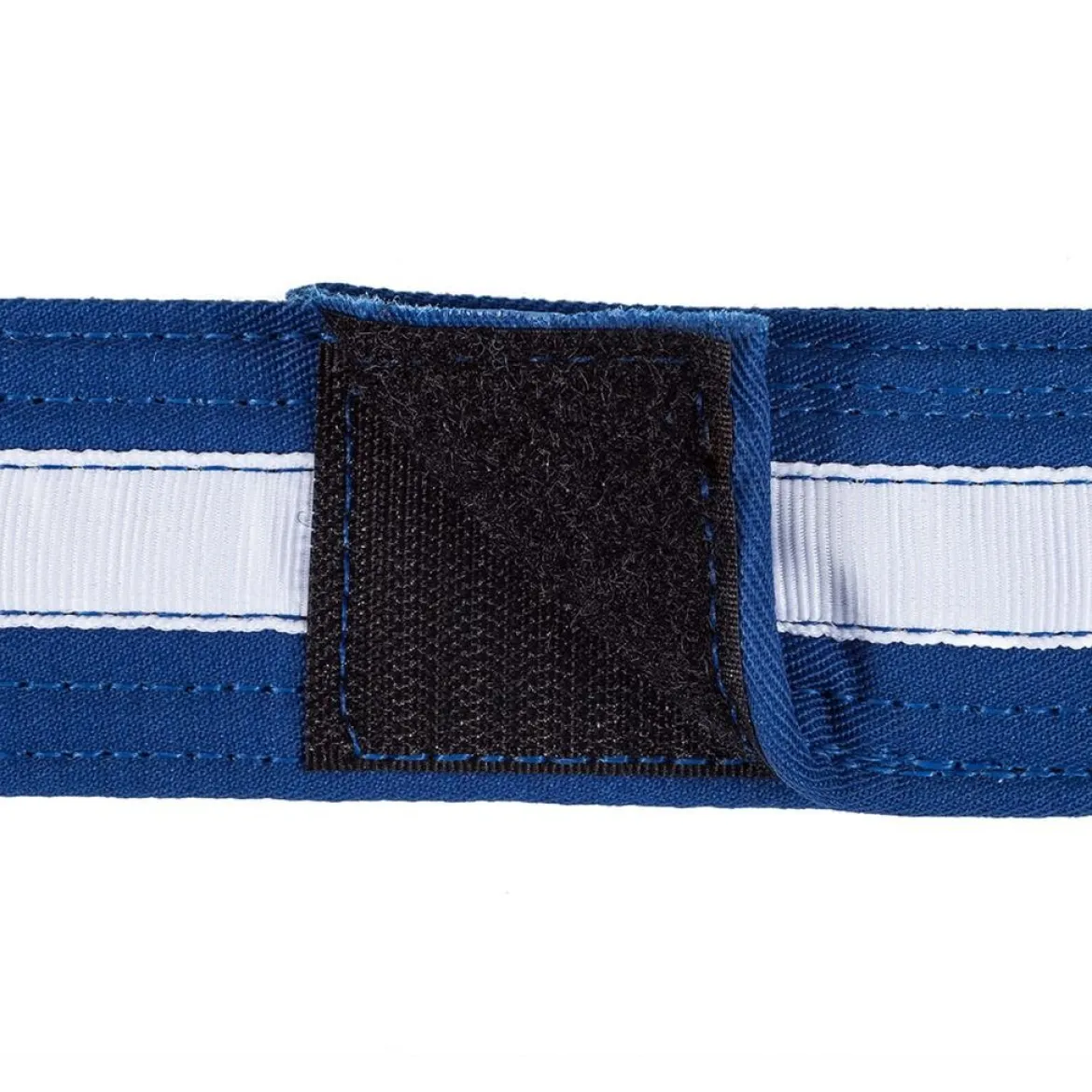 Adjustable White Striped Belt
