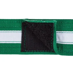 Adjustable White Striped Belt