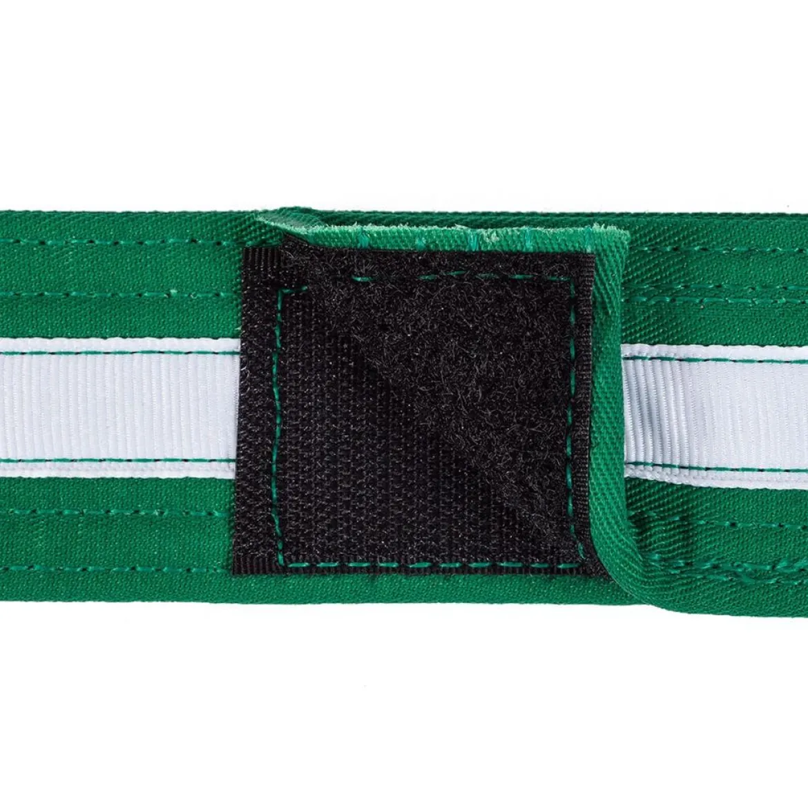 Adjustable White Striped Belt