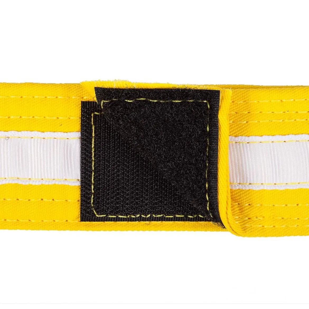 Adjustable White Striped Belt