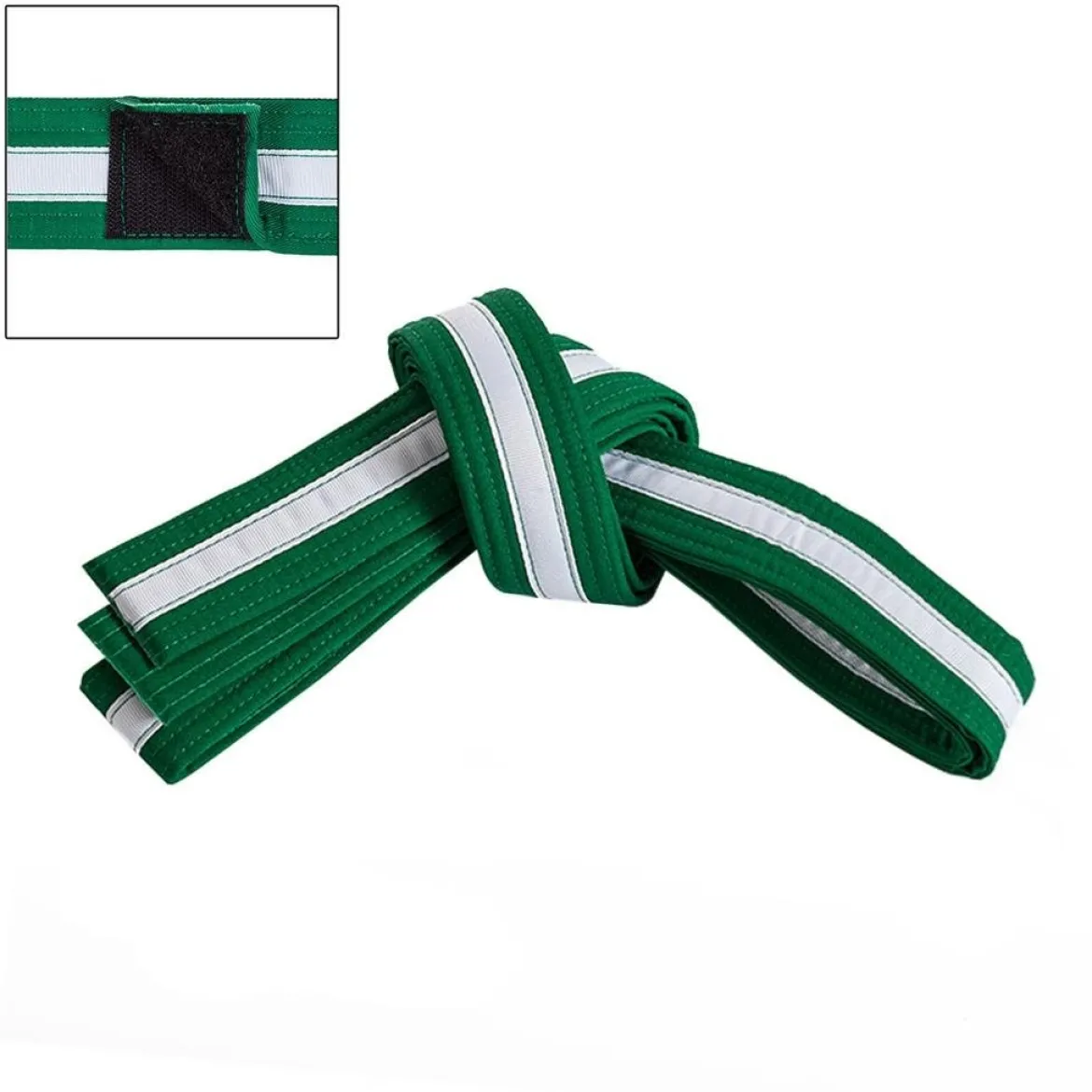 Adjustable White Striped Belt