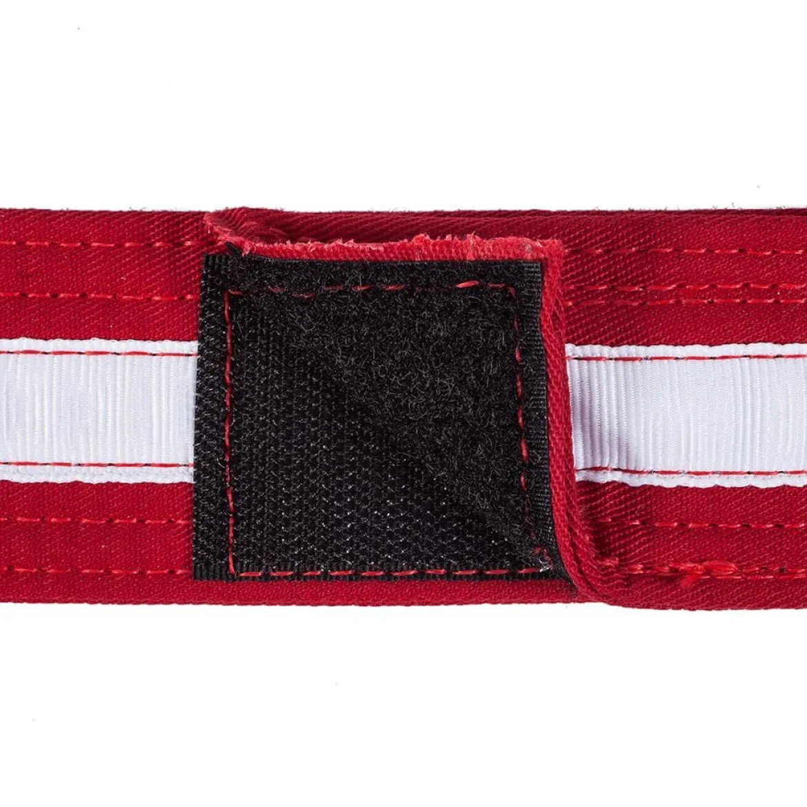 Adjustable White Striped Belt
