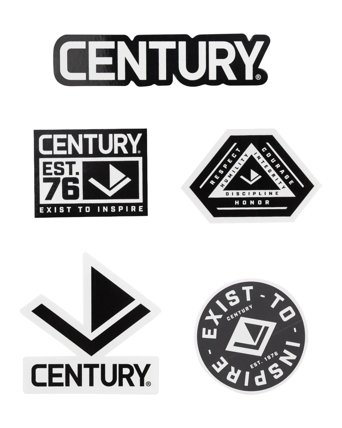 Century Black and White Sticker Pack – 5 Piece