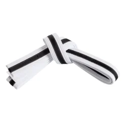 Double Wrap Black Striped Belt