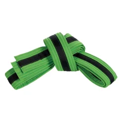 Double Wrap Black Striped Belt