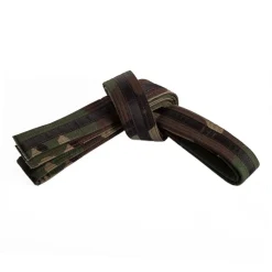 Double Wrap Black Striped Belt