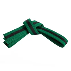 Double Wrap Black Striped Belt