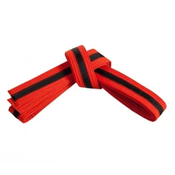 Double Wrap Black Striped Belt