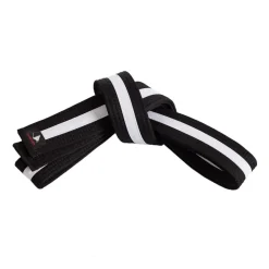 Double Wrap Deluxe Striped Black Belt