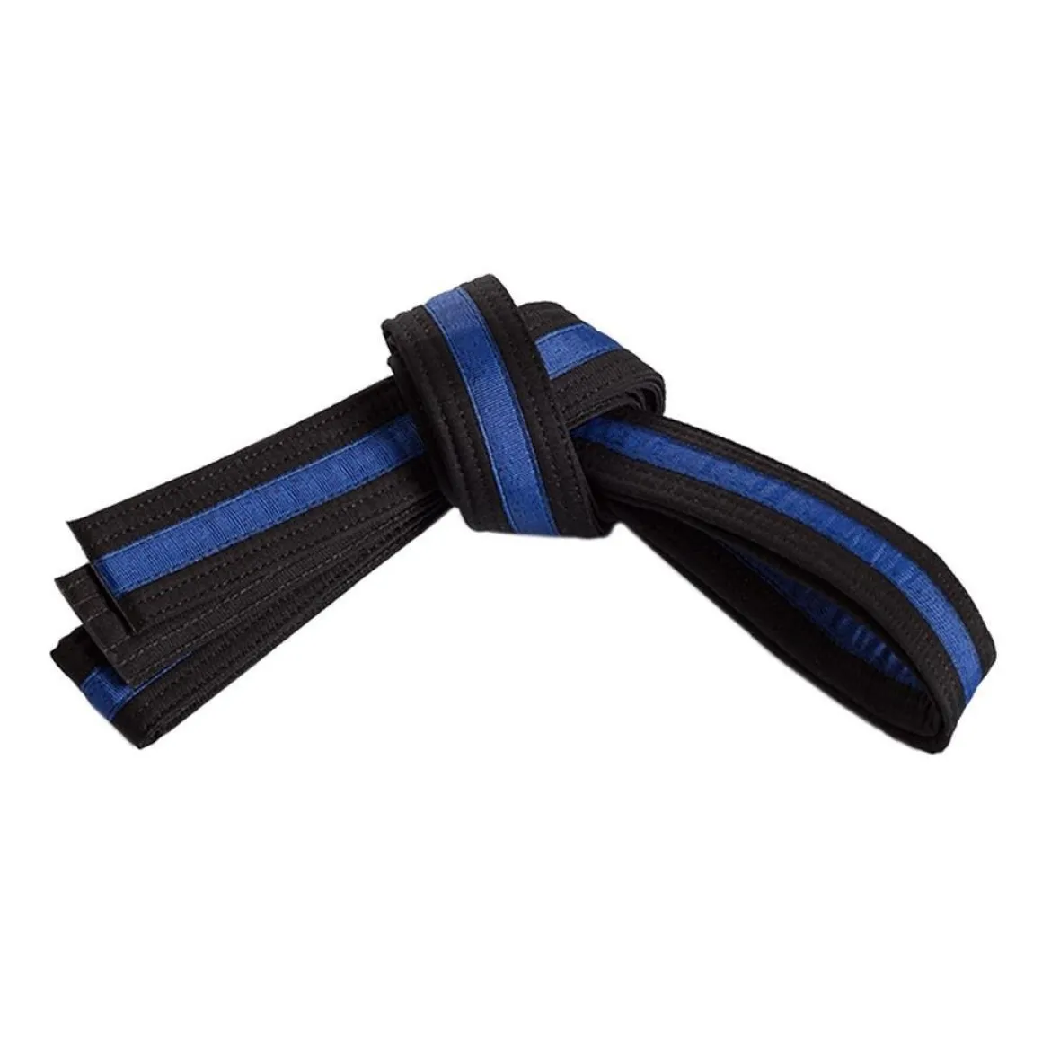 Double Wrap Striped Black Belt