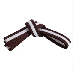 Double Wrap White Striped Belt