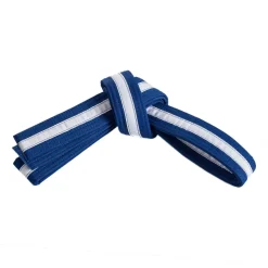 Double Wrap White Striped Belt