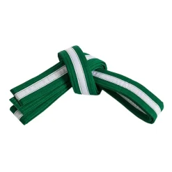 Double Wrap White Striped Belt