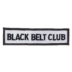 Iron-On Black Belt Club Patch