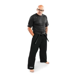 10 oz. Middleweight Brushed Cotton Elastic Waist Pants - Black