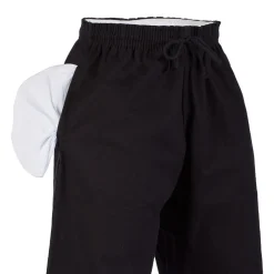 10 oz. Middleweight Brushed Cotton Elastic Waist Pants - Black