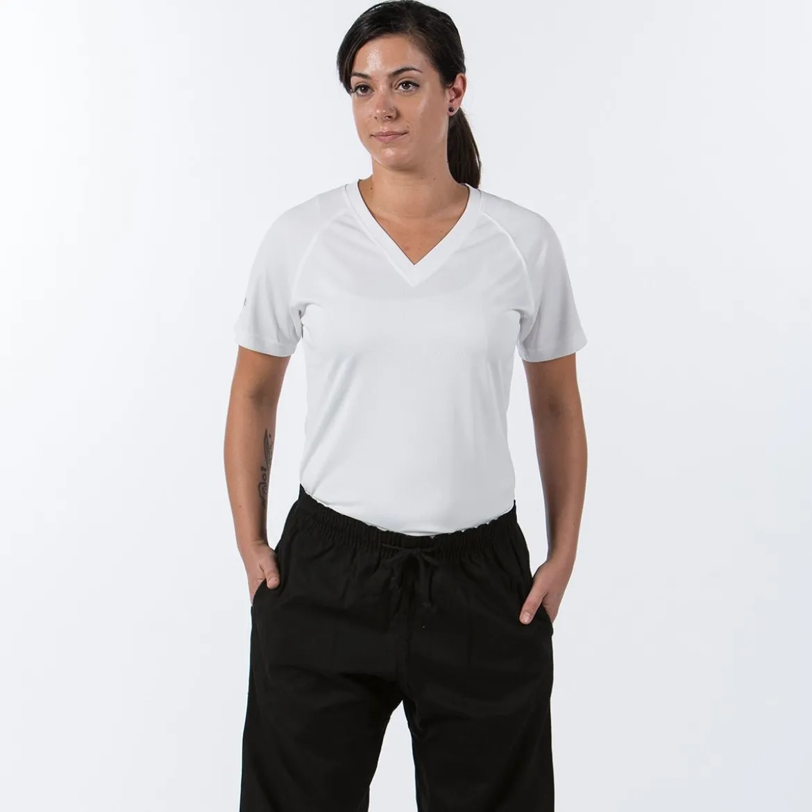 10 oz. Middleweight Brushed Cotton Elastic Waist Pants - Black
