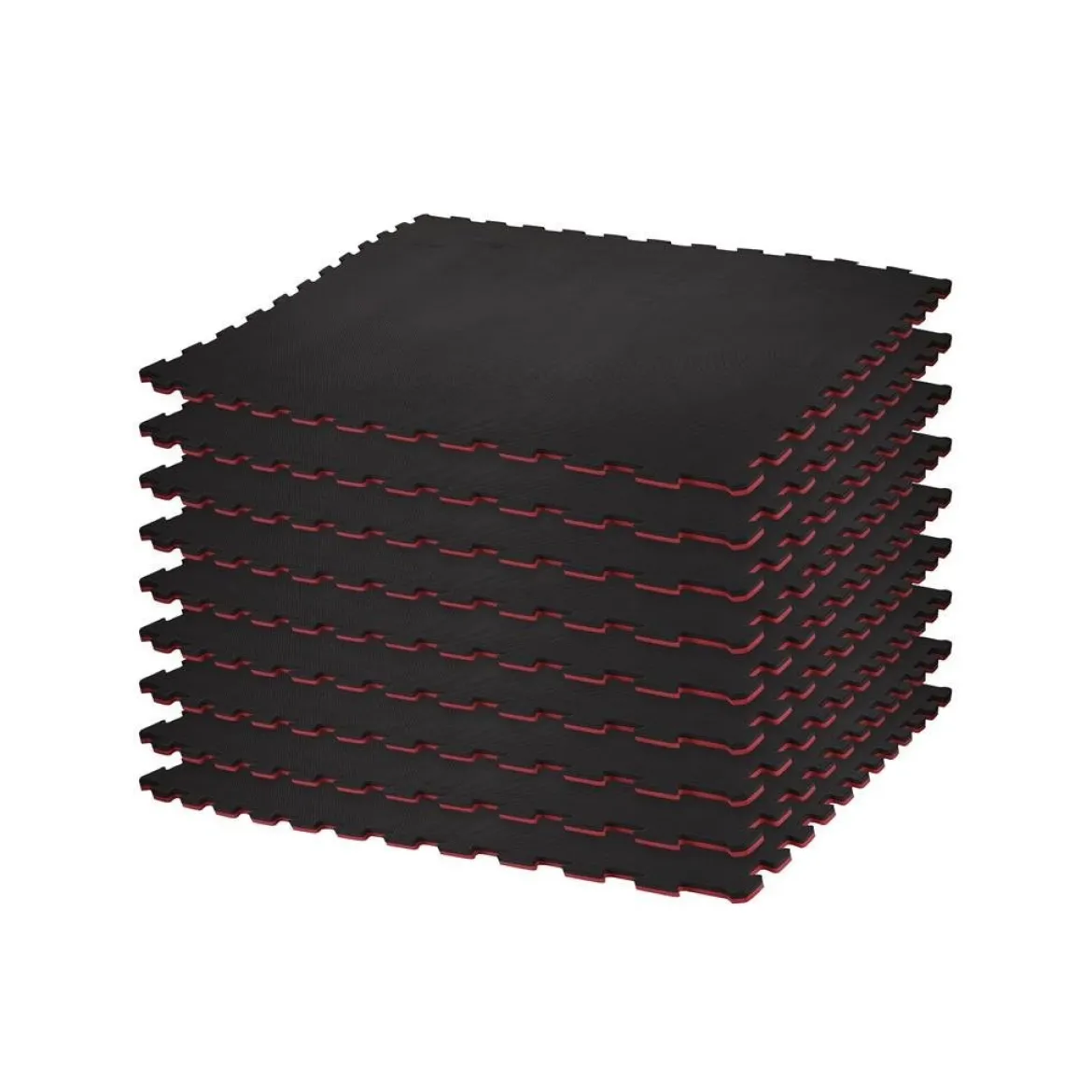 Reversible 2 Color 3/4" Thick Puzzle Sport Mat Kit - Black/Cardinal