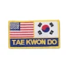 Sewn-In USA/Korea/TKD Patch